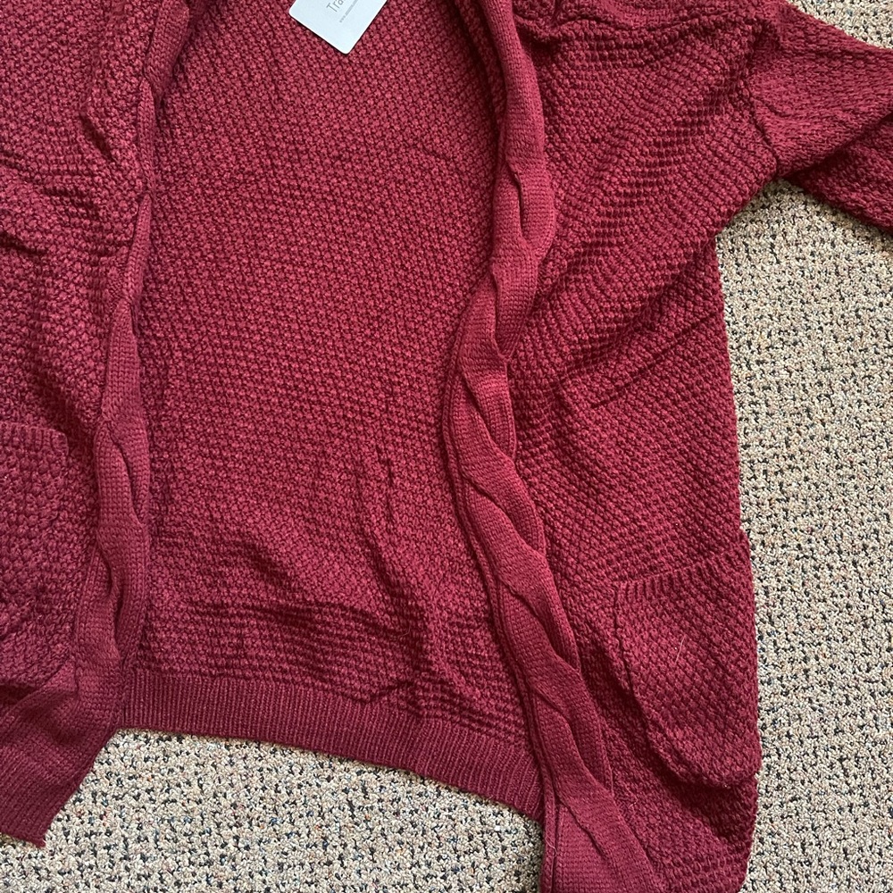 Beautiful Women’s Open Front Long Sleeve Boho Boyfriend Knit Chunky Cardigan - Picture 6 of 11